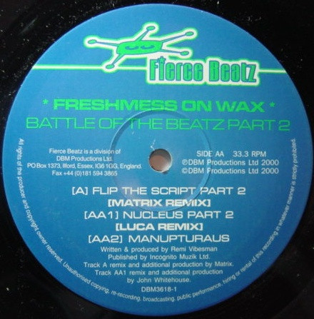 Battle Of The Beatz Part 2, Freshmess On Wax