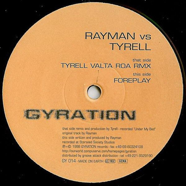 Valta Roa (Tyrell Remix) / Foreplay, Rayman